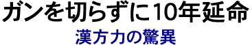 ガンを切らずに10年延命-関根 進